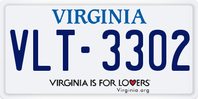 VA license plate VLT3302
