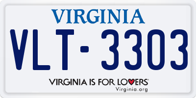 VA license plate VLT3303