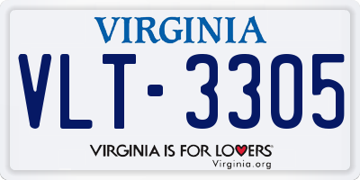 VA license plate VLT3305