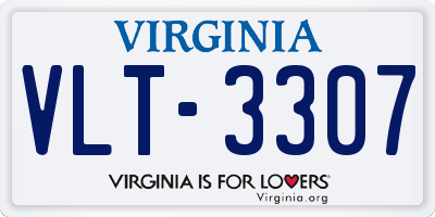 VA license plate VLT3307
