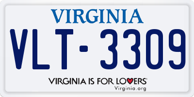 VA license plate VLT3309