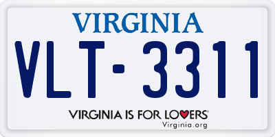 VA license plate VLT3311