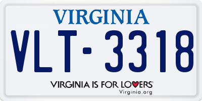 VA license plate VLT3318