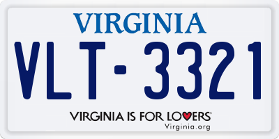 VA license plate VLT3321