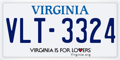VA license plate VLT3324