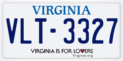 VA license plate VLT3327