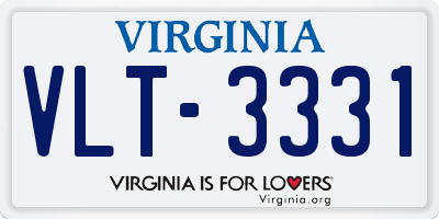 VA license plate VLT3331