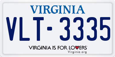 VA license plate VLT3335