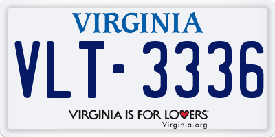 VA license plate VLT3336