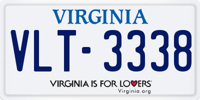 VA license plate VLT3338