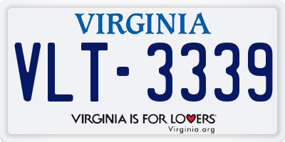 VA license plate VLT3339