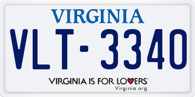 VA license plate VLT3340