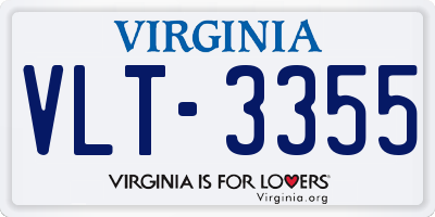 VA license plate VLT3355