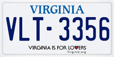 VA license plate VLT3356