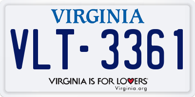 VA license plate VLT3361