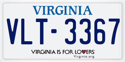 VA license plate VLT3367