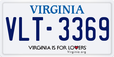 VA license plate VLT3369