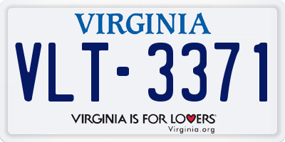 VA license plate VLT3371