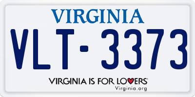 VA license plate VLT3373