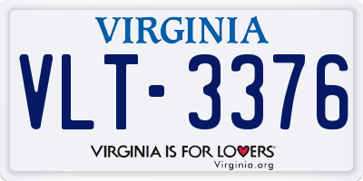 VA license plate VLT3376