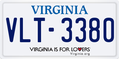 VA license plate VLT3380