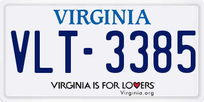 VA license plate VLT3385