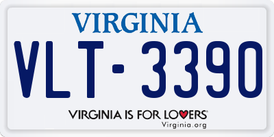 VA license plate VLT3390