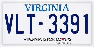 VA license plate VLT3391