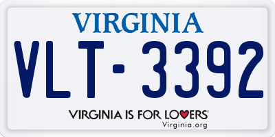 VA license plate VLT3392