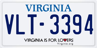 VA license plate VLT3394