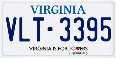 VA license plate VLT3395