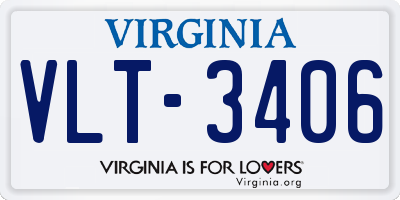 VA license plate VLT3406