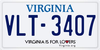 VA license plate VLT3407