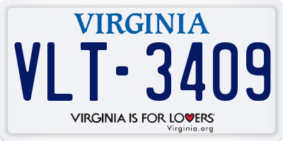 VA license plate VLT3409