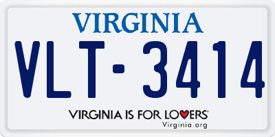 VA license plate VLT3414