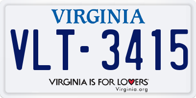 VA license plate VLT3415
