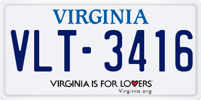 VA license plate VLT3416