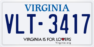 VA license plate VLT3417