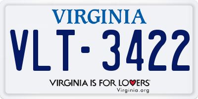 VA license plate VLT3422
