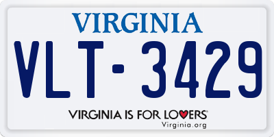 VA license plate VLT3429
