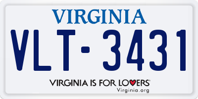 VA license plate VLT3431