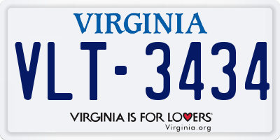 VA license plate VLT3434
