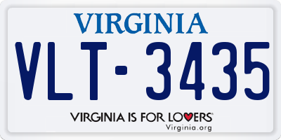 VA license plate VLT3435