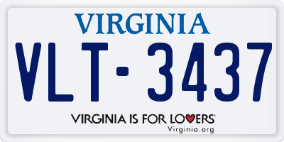 VA license plate VLT3437