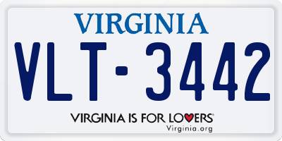 VA license plate VLT3442