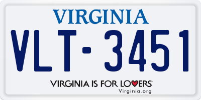 VA license plate VLT3451