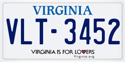 VA license plate VLT3452