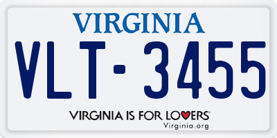 VA license plate VLT3455