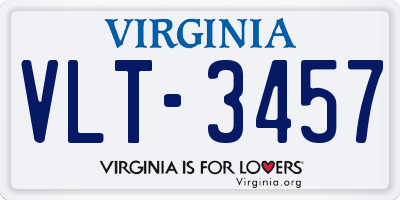 VA license plate VLT3457