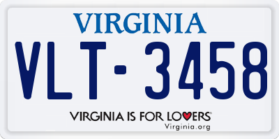 VA license plate VLT3458